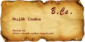 Buják Csaba névjegykártya
